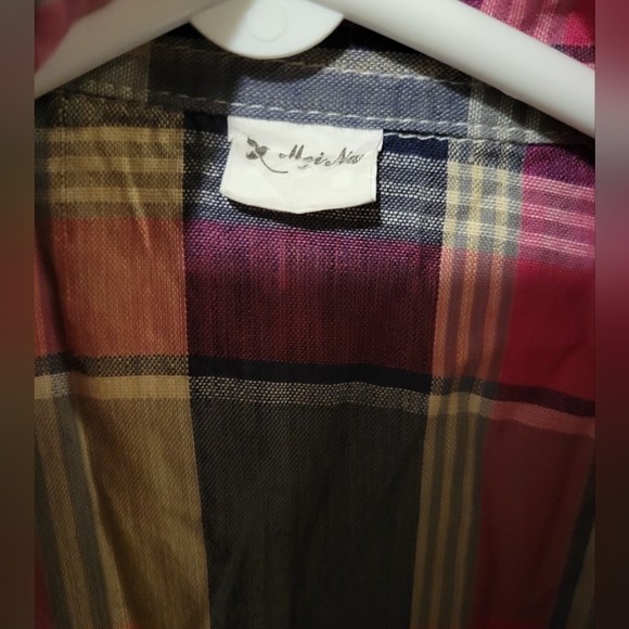 Mei Na Paid Button Down Shirt size 8 - Picture 6 of 6